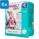 Vorderseite der Verpackung der Bambo Nature Größe 4. Oben Links befindet sich ein blaues Viereck mit der Aufschrift 